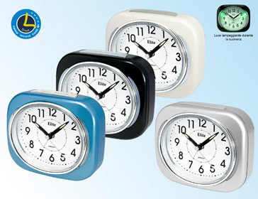 ELITE SVEGLIA ANALOGICA BIANCA / WHITE ALARM CLOCK