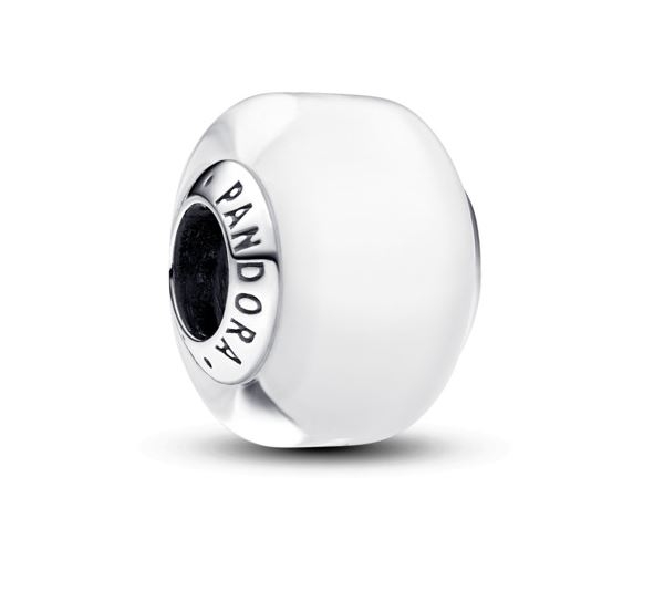 PANDORA Mod. WHITE MINI MURANO GLASS CHARM
