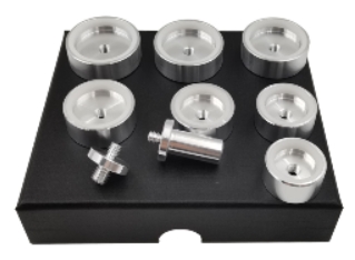 Assortimento 7 tasselli in alluminio &amp; derlin per installare ghiere - Set of 7 aluminum &amp; derlin dowels to place watch bezels