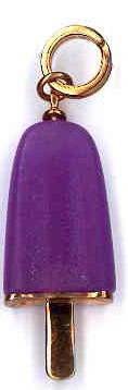 AMBROSINI JEWELS - PENDENTE ARGENTO 925° ghiacciolo finitura rosé pietra viola medio (29.5x13 mm)