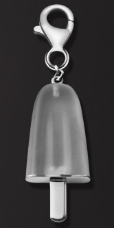 AMBROSINI JEWELS - PENDENTE ARGENTO 925° ghiacciolo finitura bianca pietra ghiaccio piccolo (21x14 mm)