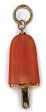 AMBROSINI JEWELS - PENDENTE ARGENTO 925° ghiacciolo finitura rosé pietra arancio medio (29.5x13 mm)