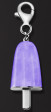 AMBROSINI JEWELS - PENDENTE ARGENTO 925° ghiacciolo finitura bianca pietra viola piccolo (21x14 mm)