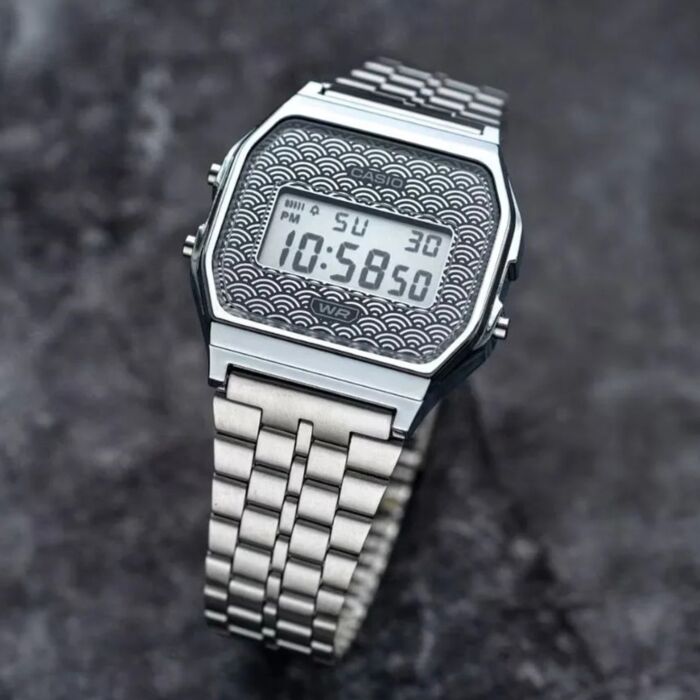 CASIO VINTAGE Mod. ICONIC - TRADITIONAL SEIGAIHA PATTERN Limited Edition - GREY