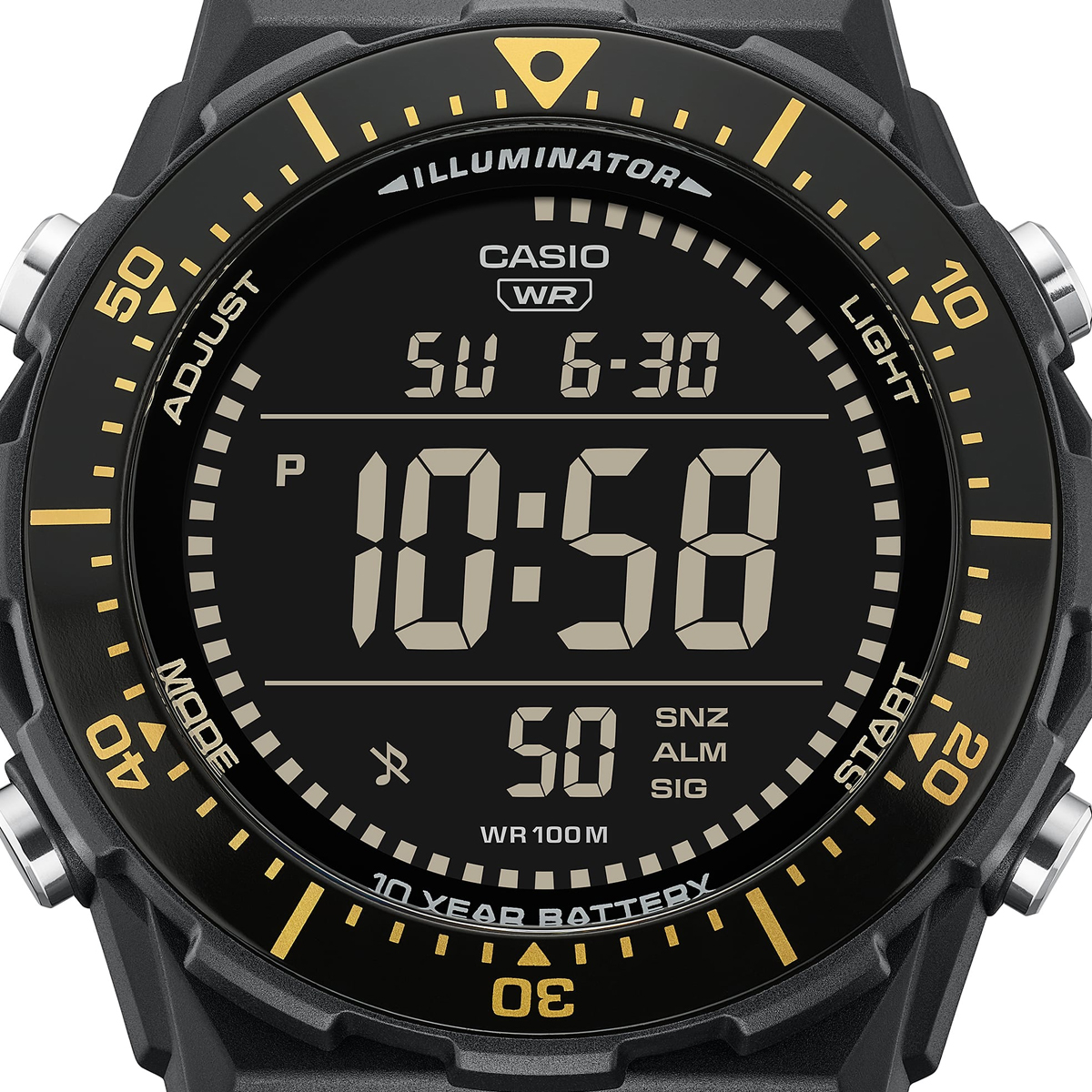 CASIO COLLECTION Mod. DIVER - New Case LCD - BLACK