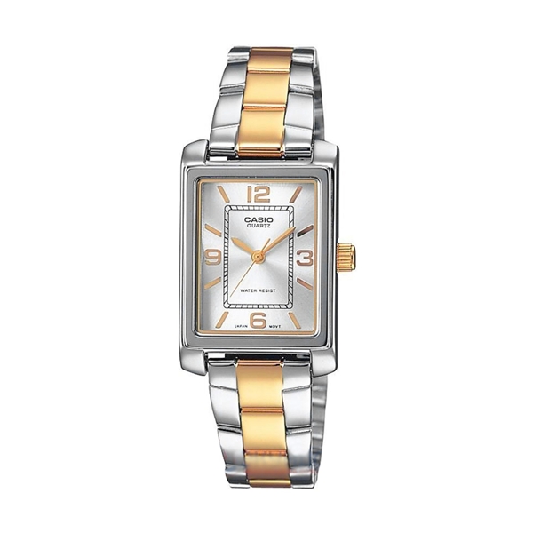 CASIO COLLECTION Mod. TANK, STEEL&GOLD - ARGENTEE