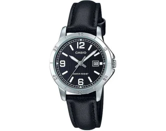 CASIO COLLECTION Mod. LADY DATE, LEATHER - BLACK
