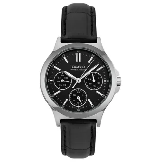 CASIO COLLECTION Mod. LADY MULTIFUNCTION, LEATHER - BLACK