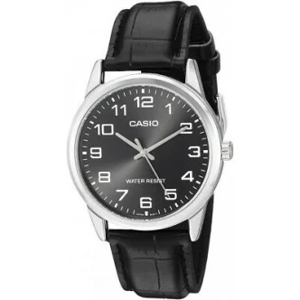CASIO COLLECTION Mod. ONLY TIME, LEATHER - BLACK