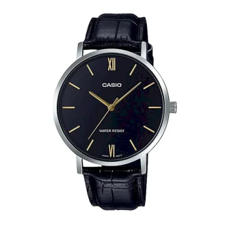 CASIO COLLECTION Mod. MINIMAL, LEATHER - BLACK