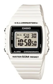 CASIO TIMELESS COLLECTION Mod. SPORT ILLUMINATOR WR 50M, ALARM, CHRONOGRAPH - WHITE