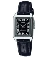 CASIO COLLECTION Mod. LADY TANK, ALLOY, LEATHER - BLACK