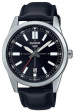 CASIO COLLECTION Mod. CASUAL DATE, LEATHER - BLACK