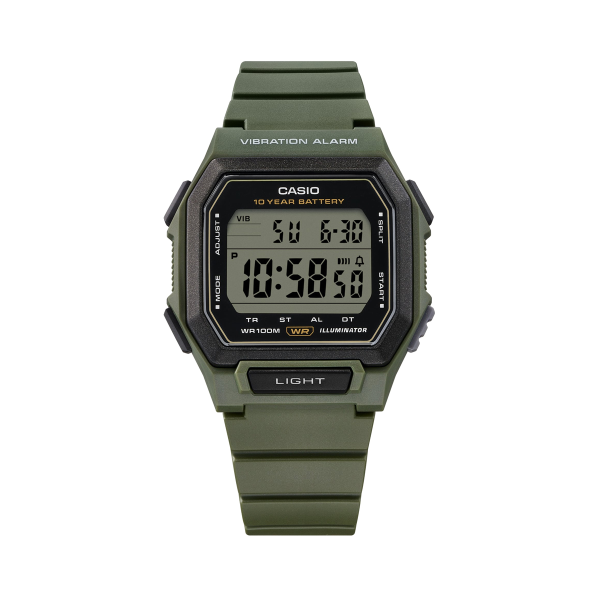 CASIO COLLECTION Mod. ILLUMINATOR 10 YEARS BATTERY - ARMY GREEN