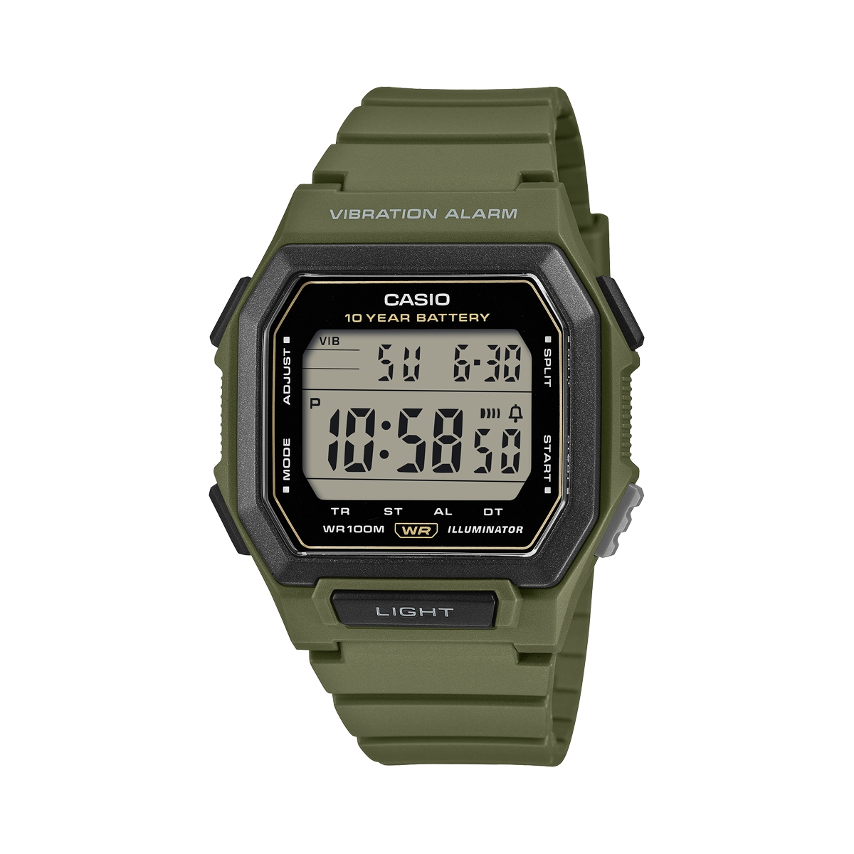 CASIO COLLECTION Mod. ILLUMINATOR 10 YEARS BATTERY - ARMY GREEN