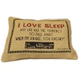 CUSCINI LETTERARI - Copricuscino in Juta lavata / Juta washed pillow case LOVE SLEEP - Size 38x25cm