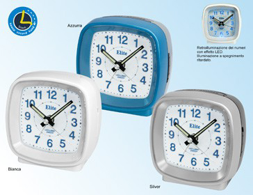 ELITE SVEGLIA ANALOGICA SILVER/ SILVER ALARM CLOCK