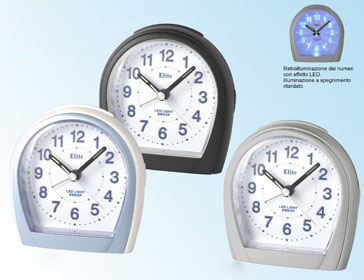 ELITE SVEGLIA ANALOGICA NERA / BLACK ALARM CLOCK