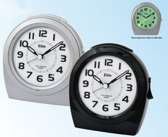ELITE SVEGLIA ANALOGICA SILVER/ SILVER ALARM CLOCK