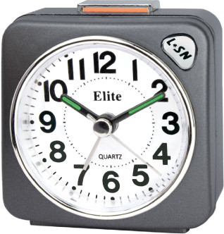 ELITE Sveglia silent con luce e snooze - ANTRACITE - Silent alarm clock with light and snooze - GREY