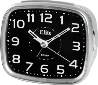 ELITE Sveglia silent con luce LED e snooze - ARGENTO - Silent alarm clock with LED light and snooze - SILVER