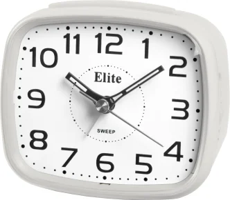 ELITE Sveglia silent con luce LED e snooze - BIANCO - Silent alarm clock with LED light and snooze - WHITE