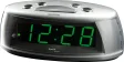 ELITE Sveglia LED a corrente (cavetto USB e spina inclusi) - ARGENTO - LED alarm clock powered by electricity (USB cable and plug included) - SILVER