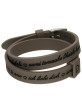 Il MEZZOMETRO Mod. I LOVE YOU SILVER BUCKLE EDITION - GREY - Bracciale in silicone/silicone bracelet