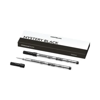 MONTBLANC Mod. MISTERY BLACK - REFILLS ROLLER BALL PEN - MEDIUM - 2 PCS