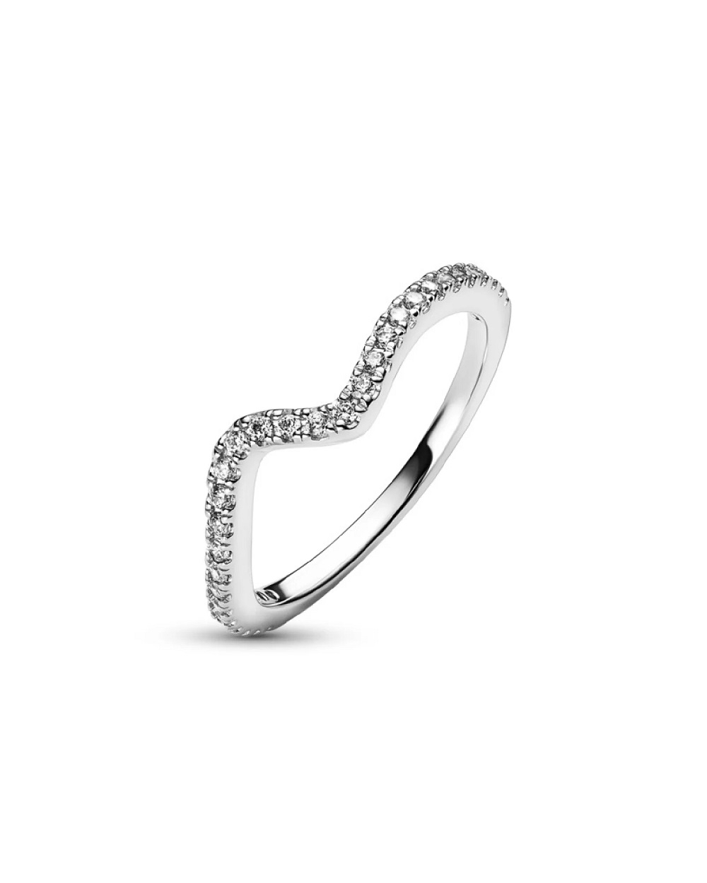 PANDORA JEWELRY Mod. SPARKLING WAVE RING - SIZE 58