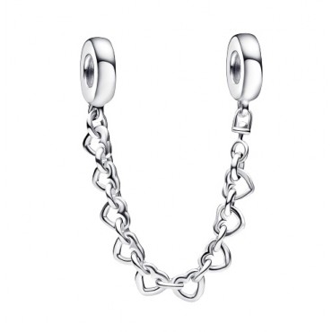 PANDORA CHARMS Mod. LINKED HEARTS SAFETY CHAIN