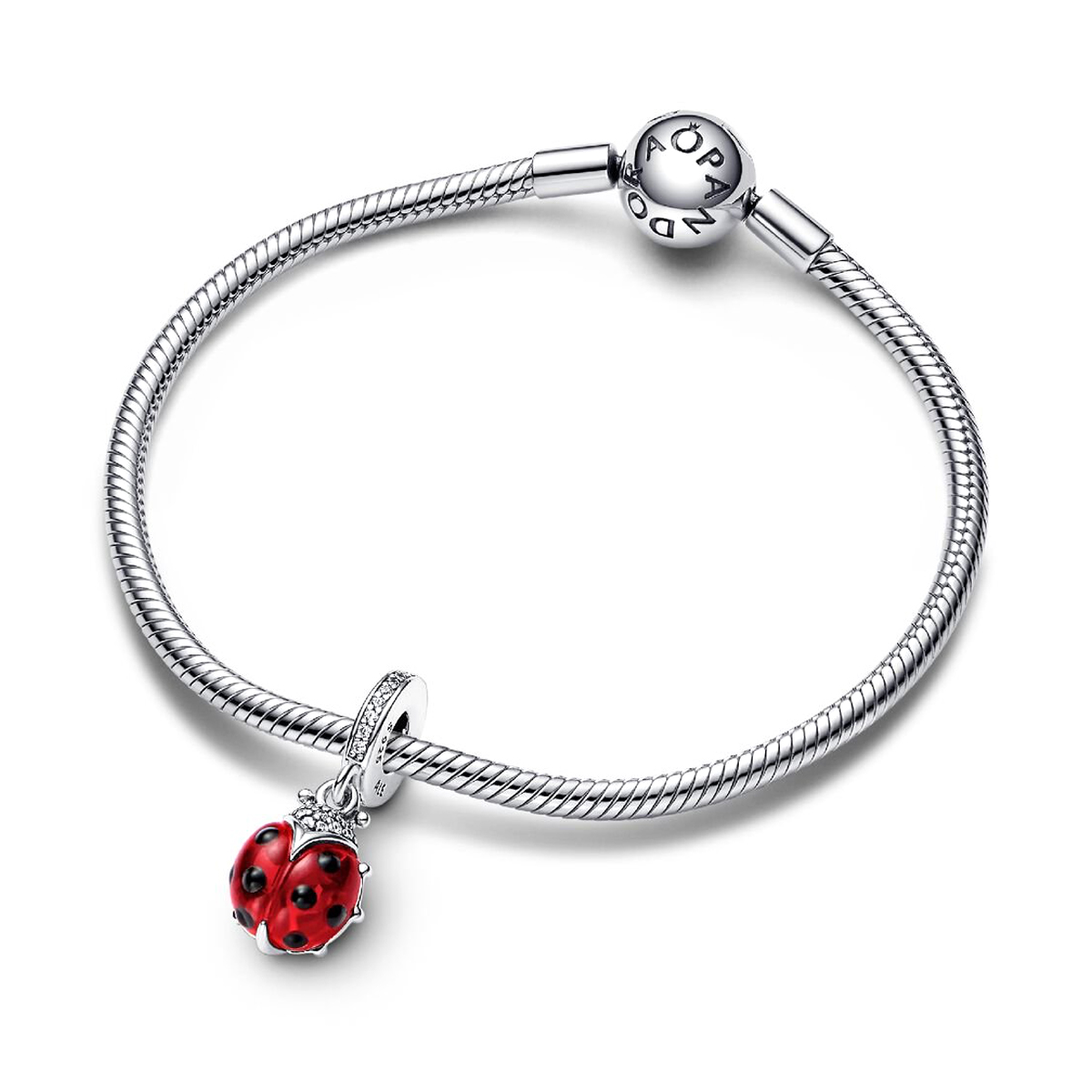 PANDORA Mod. RED LADYBIRD DANGLE CHARM
