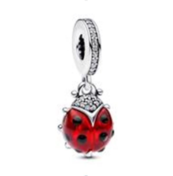 PANDORA Mod. RED LADYBIRD DANGLE CHARM
