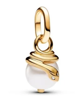 PANDORA Mod. ME SNAKE PEARLESCENT MINI DANGLE CHARM