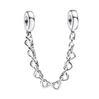 PANDORA CHARMS Mod. LINKED HEARTS SAFETY CHAIN