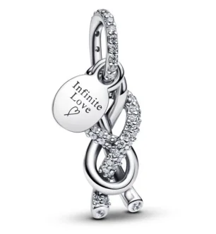 PANDORA Mod. PAVÉ INFINITY KNOT DANGLE CHARM