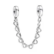 PANDORA CHARMS Mod. LINKED HEARTS SAFETY CHAIN