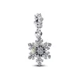 PANDORA CHARMS Mod. OPALESCENT SNOWFLAKE DOUBLE DANGLE