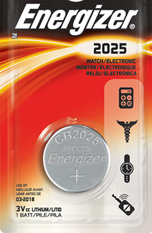 ENERGIZER BATTERY Ref. CR2025 - 3V