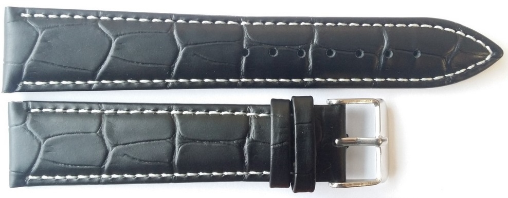 CROCO LOOK Black - 22 mm