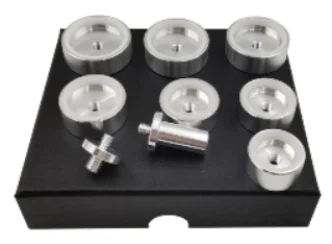 Assortimento 7 tasselli in alluminio &amp; derlin per installare ghiere - Set of 7 aluminum &amp; derlin dowels to place watch bezels