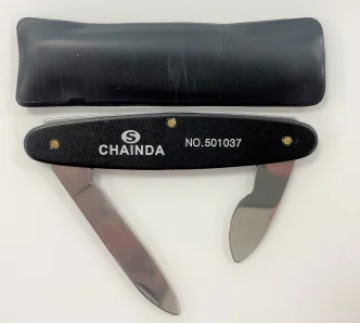 Coltellino apricasse doppia lama - Double blade watch case opener knife